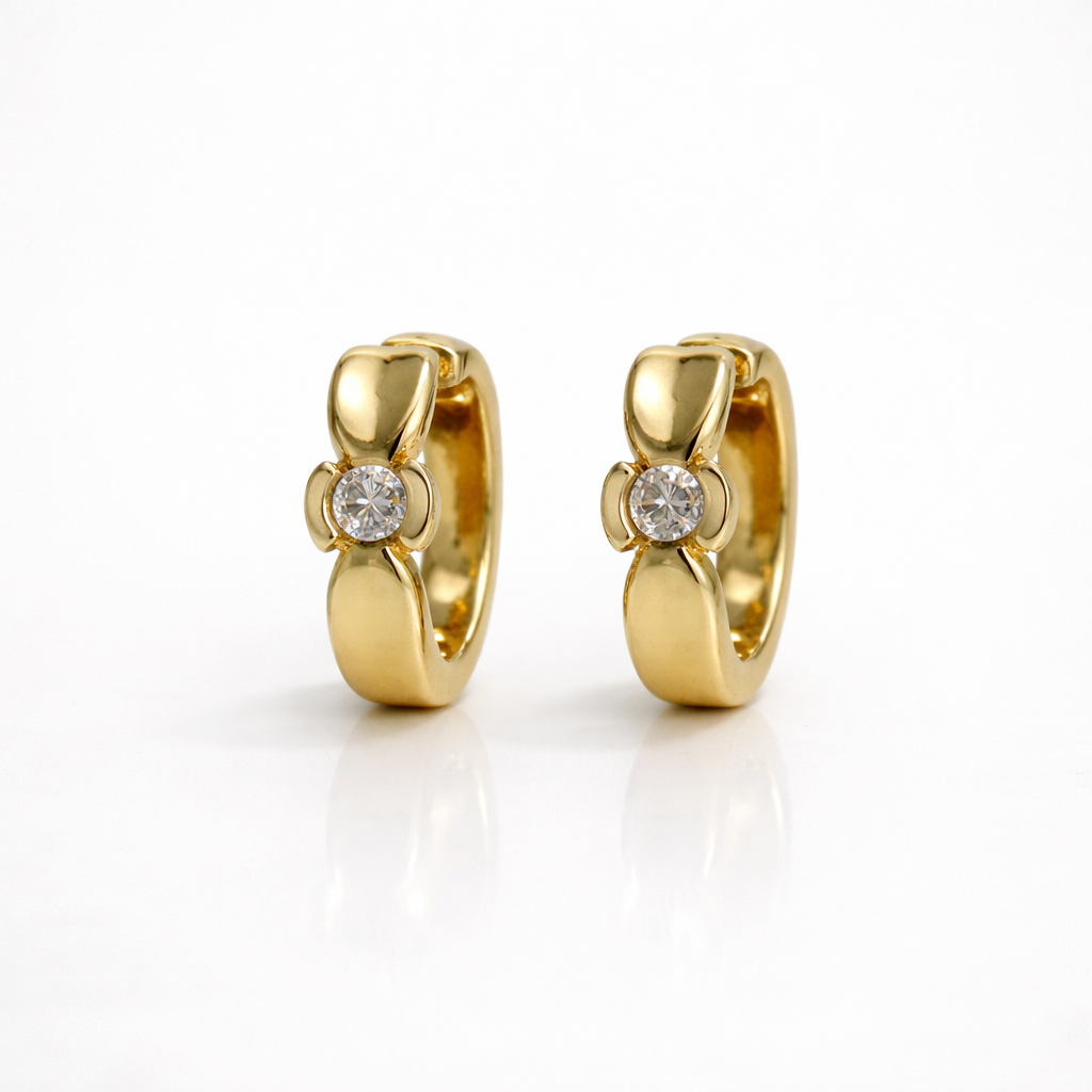 Solide oorringen diamant 14k goud Juwelier schouten Middenwaard