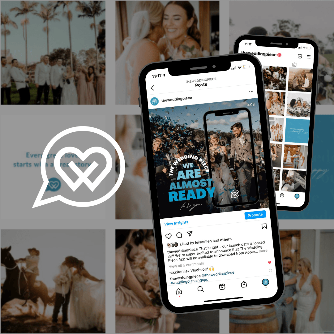 Apex Ad Agency's Social Media Strategy: Crafted and supported a stunning experience through the Wedding Piece app.