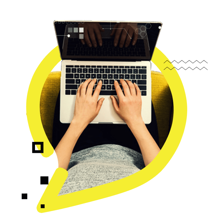 an individual using a laptop