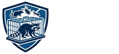 Blue shield logo with a black bear and a white leaping cat on a bridge over water