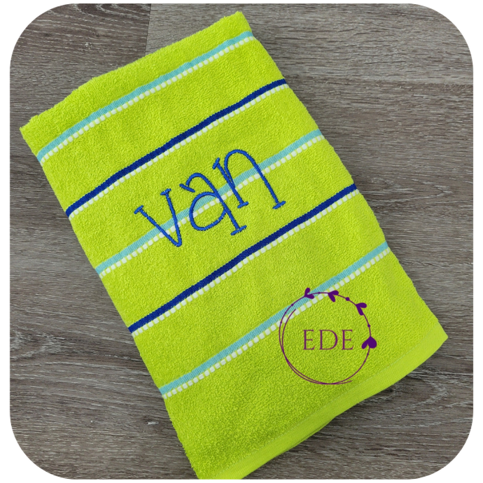 embroidered beach towel