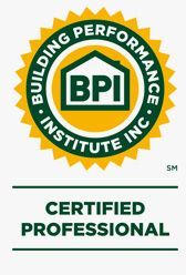 The bpi building performance institute inc. logo is a certified professional.