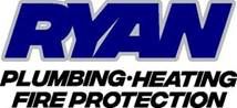 Blue "RYAN" logo with "PLUMBING &bull; HEATING &bull; FIRE PROTECTION" text.
