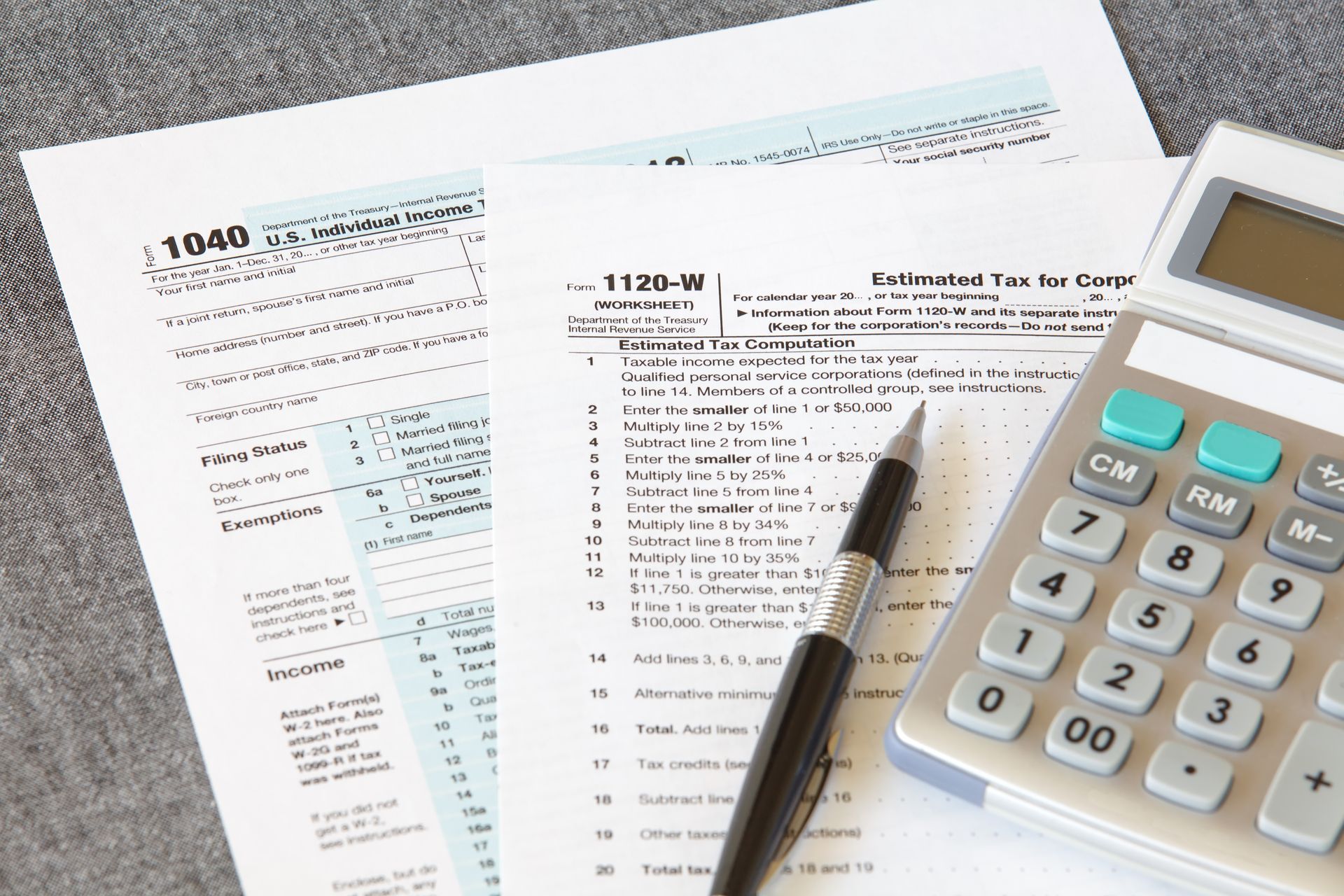 U.S. income tax form. U.S. income tax form.