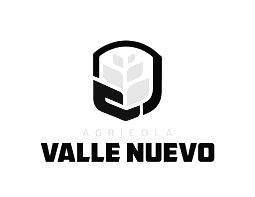 Agricola Valle Nuevo logo with black shield and white leaf emblem on a white background