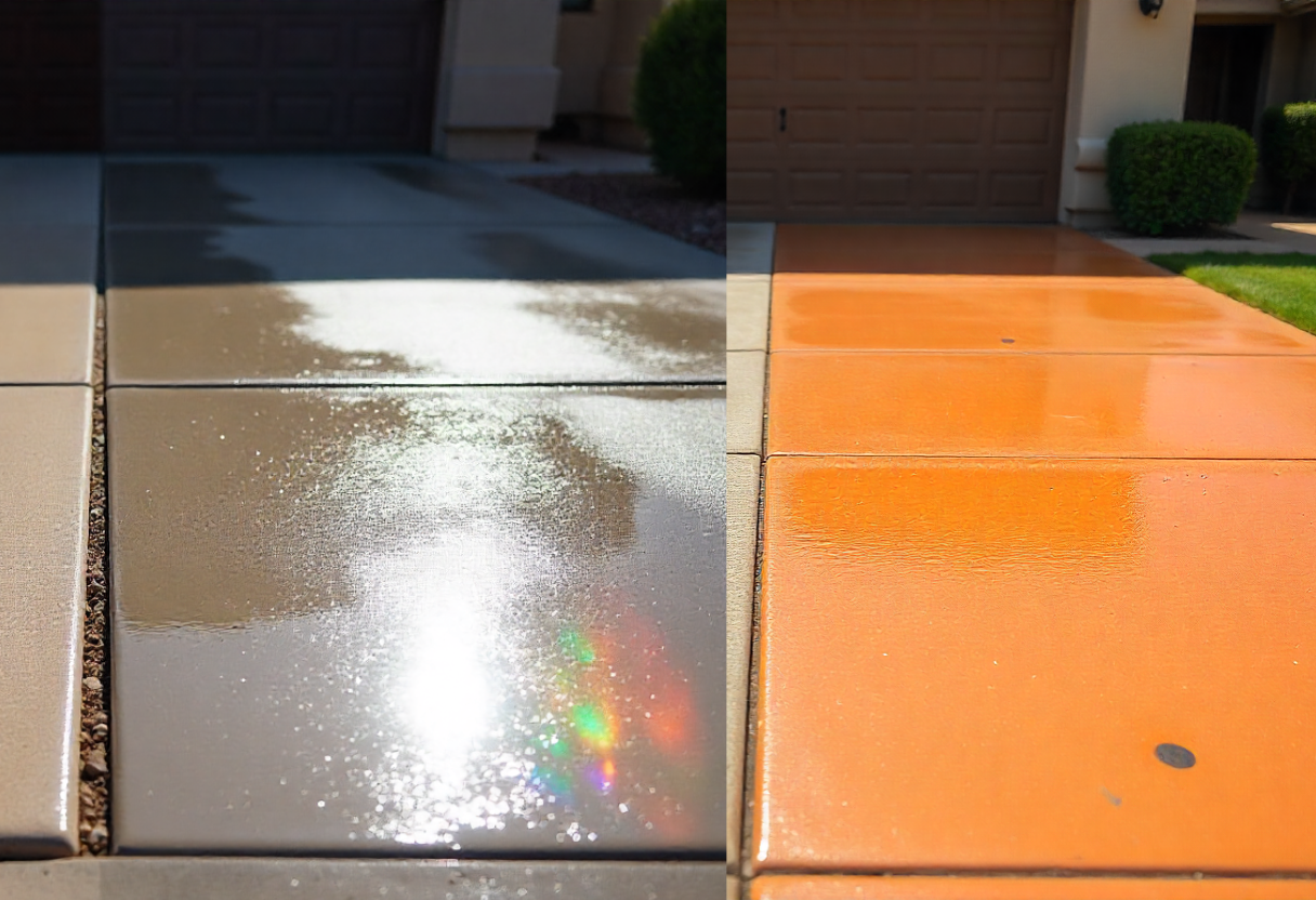 Roof Washing (Somerton, AZ)
Before and after roof pressure washing in Somerton, AZ – restoring curb appeal and removing desert dust buildup.