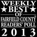 Weekly Best of Fairfield County Readers Poll 2013 logo in white text on a black background