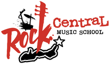 A logo for the central rock music school