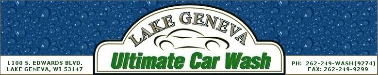 A logo for lake country ultimate car wash
