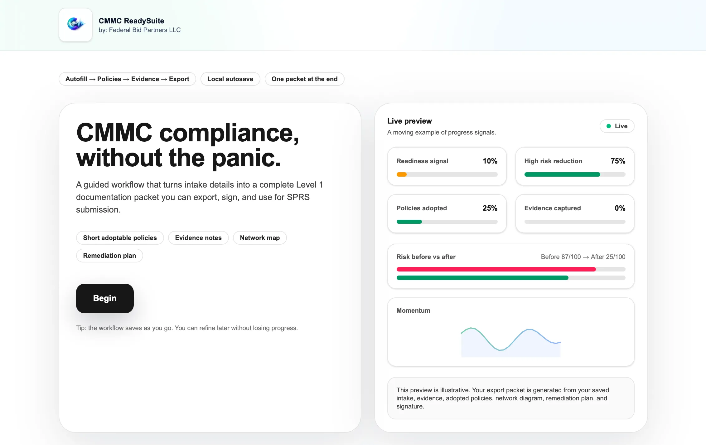 Start screen screenshot
