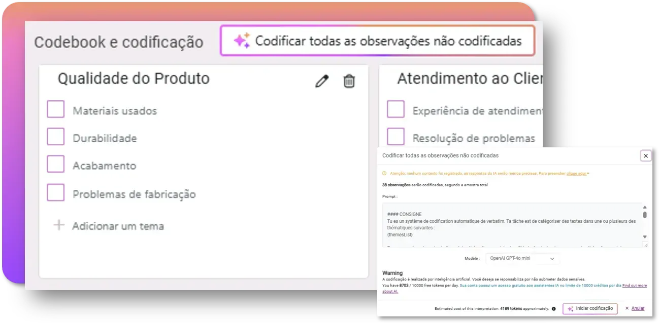 A IA na análise de textos