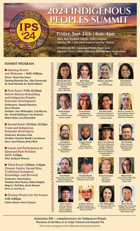 2024 Indigenous Peoples Summit poster