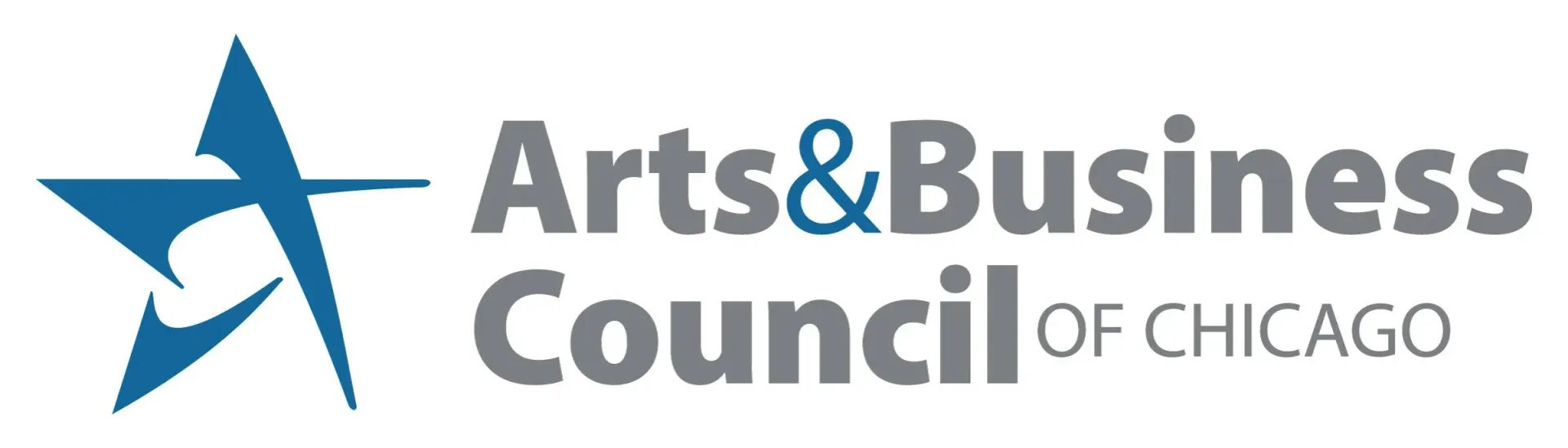 Arts & Business Council of Chicago logo with blue star and gray text