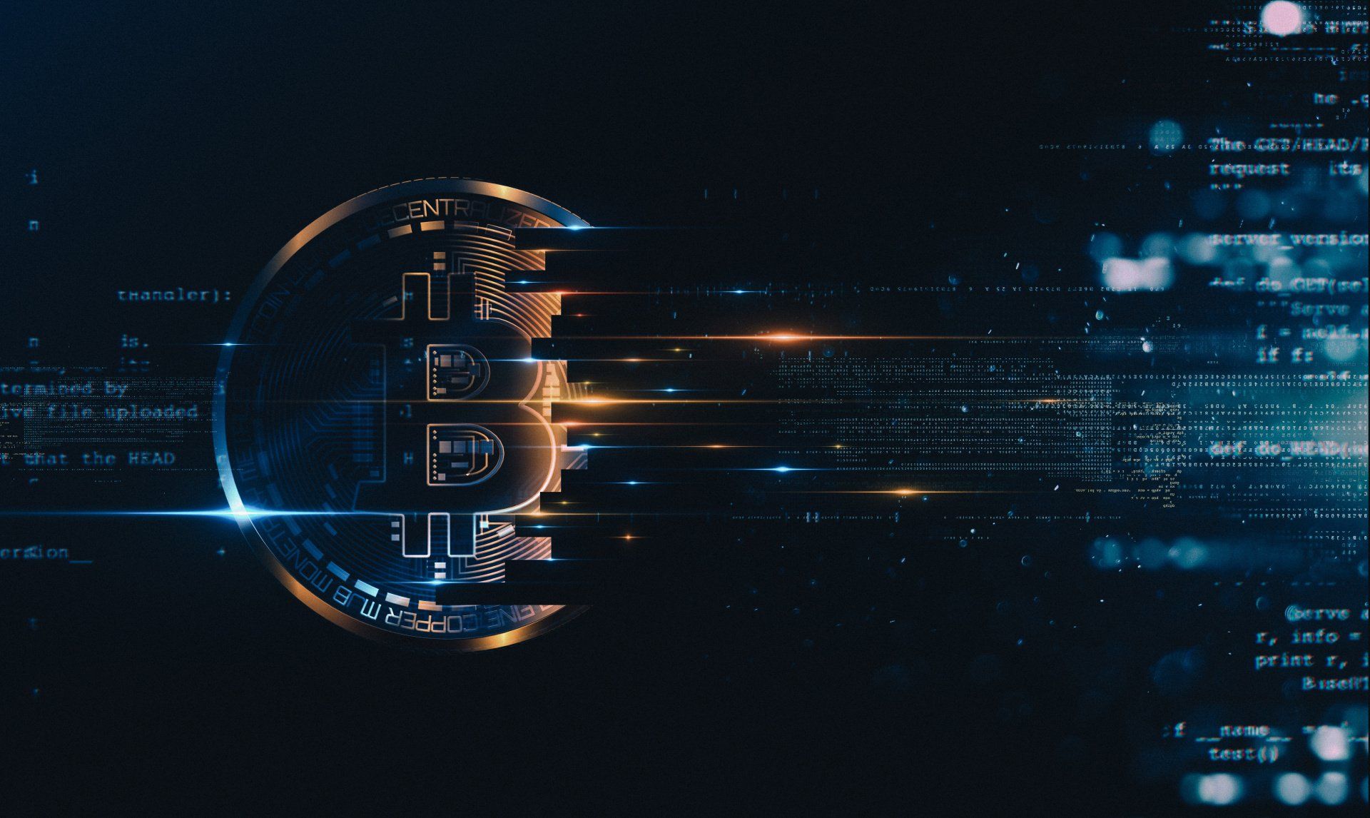 An image of a globe with a bitcoin on it.
