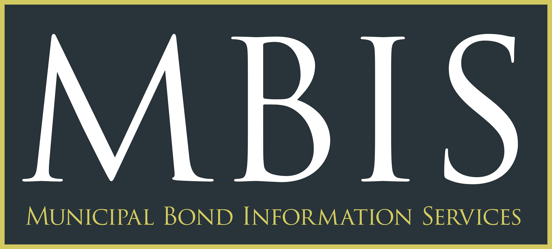 A logo for MBIS: Municipal Bond Information Services