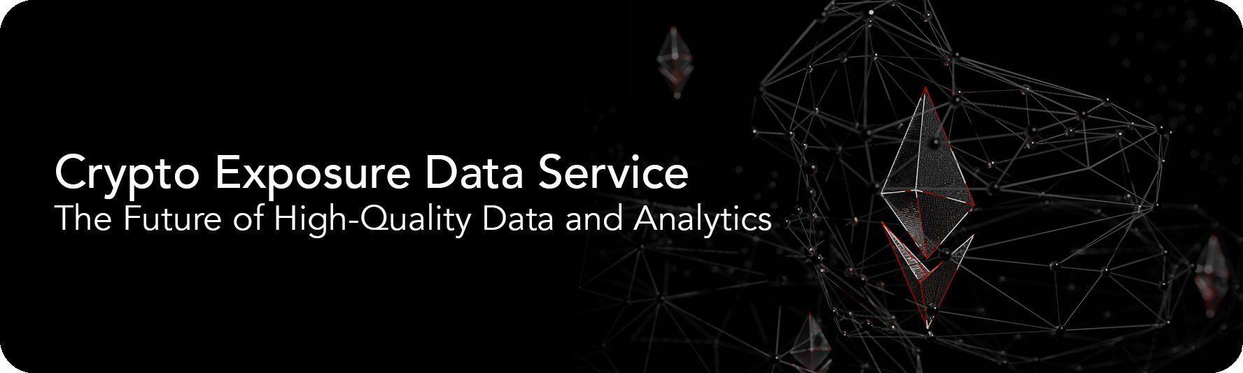 Crypto Asset Exposure - PR Banner A black background with the words