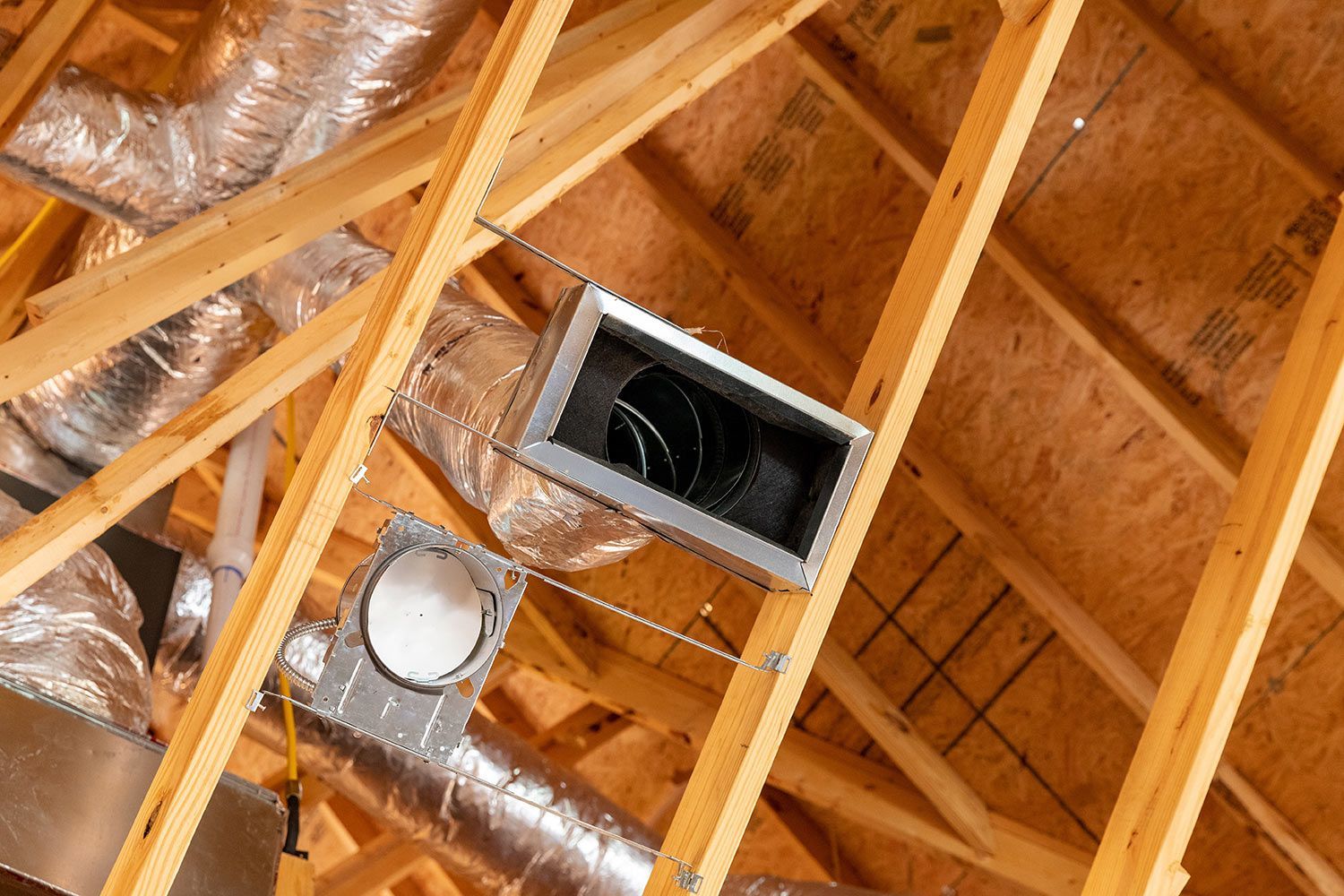 Clean air duct in attic