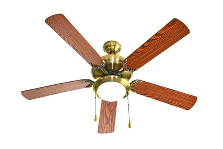 Ceiling fan with five wooden blades Ceiling fan with five wooden blades