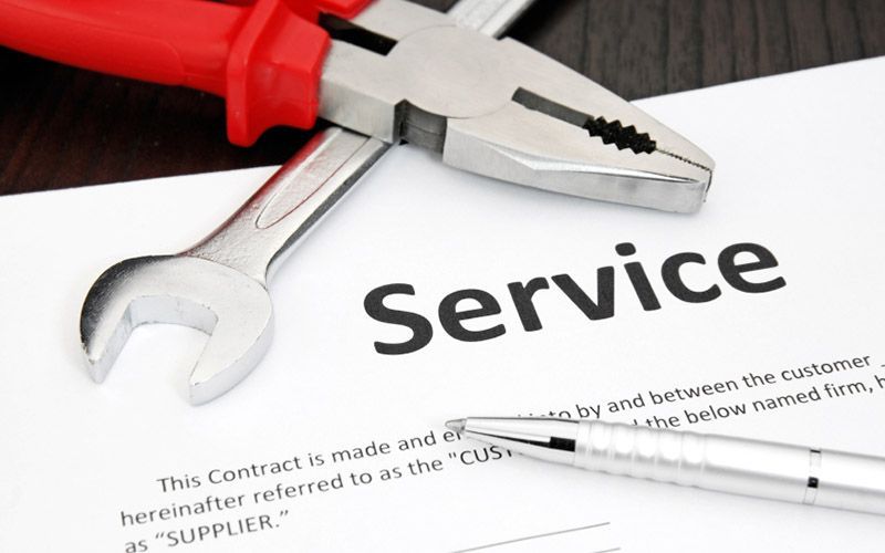Tools on service contract, with pen Tools on service contract, with pen