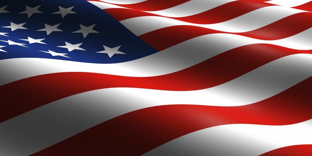 American flag waving American flag waving