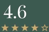 4.4 rating with four gold stars and one outlined star on a gray background