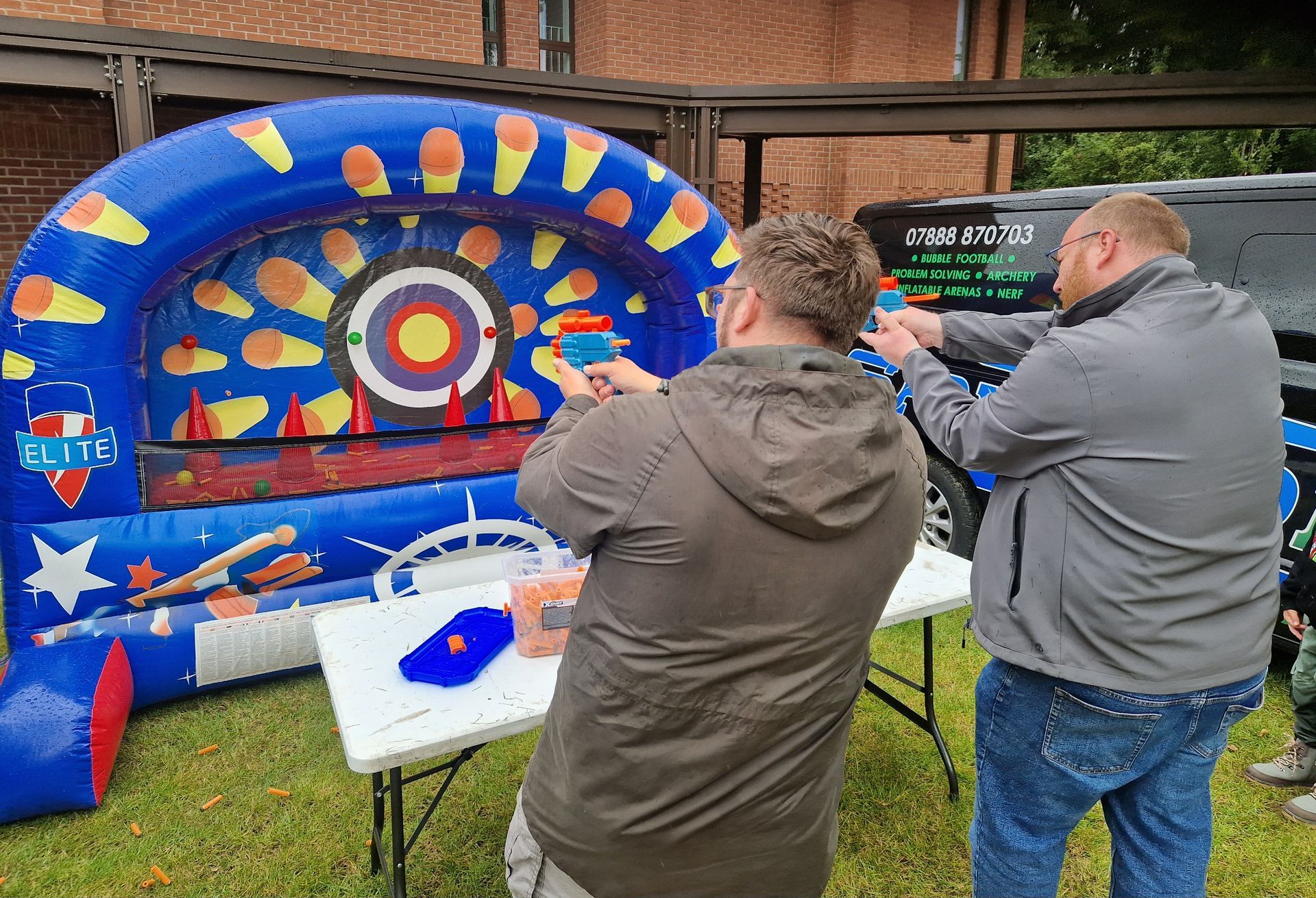 NERF shooting range workplace