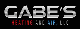Gabe 's heating and air llc logo on a black background