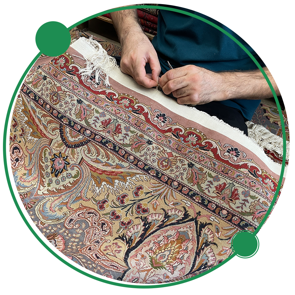 Repairing Old Rug — Lawrence, MA — Adams & Swett Rug Cleaning Repairing Old Rug — Lawrence, MA — Adams & Swett Rug Cleaning