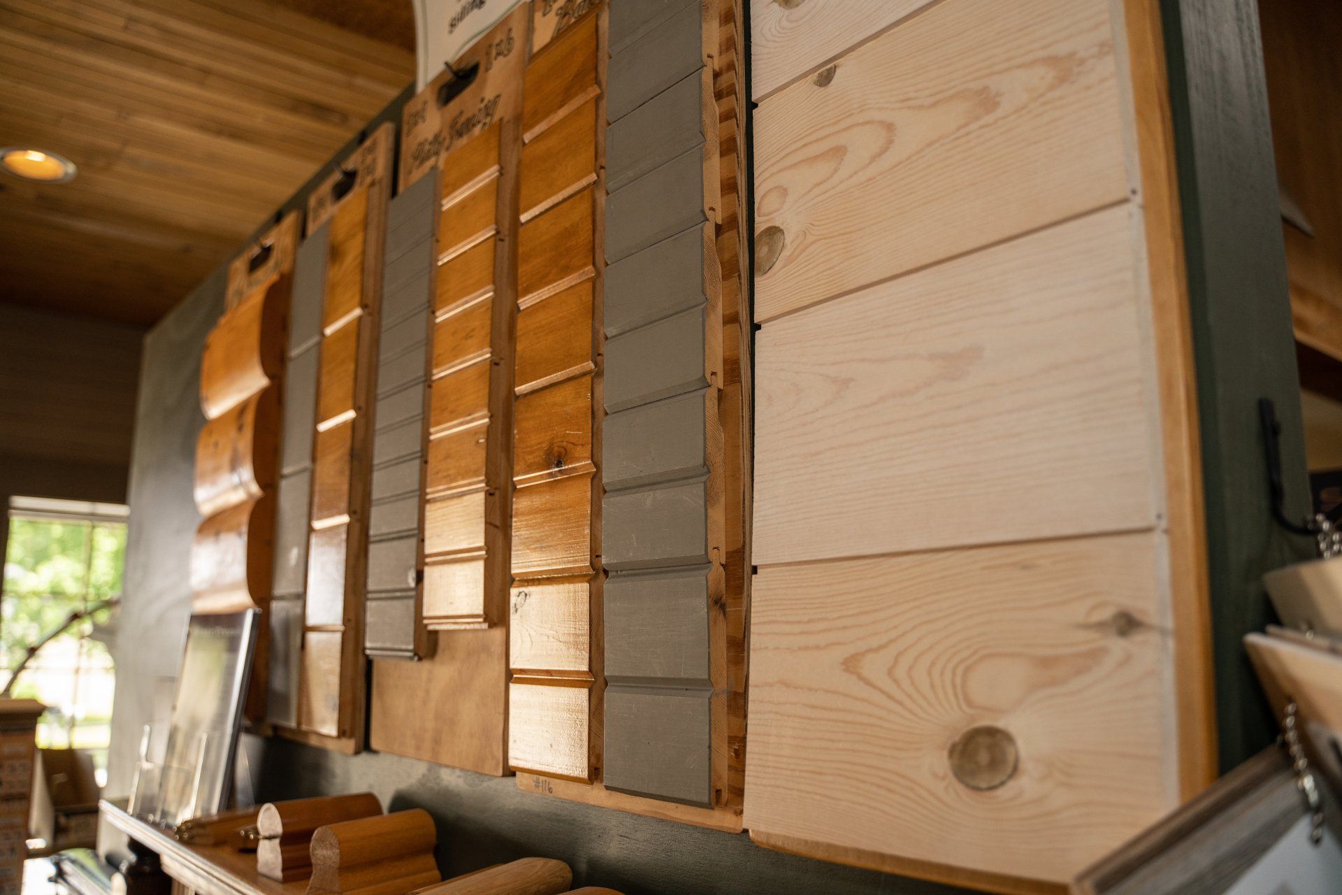 There are many different types of wood in this room.