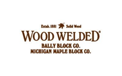 The logo for wood welded bally block co. michigan maple block co.