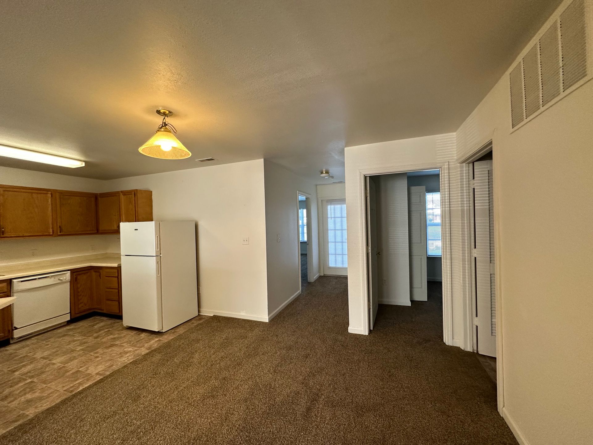 Open kitchen and hallway area
