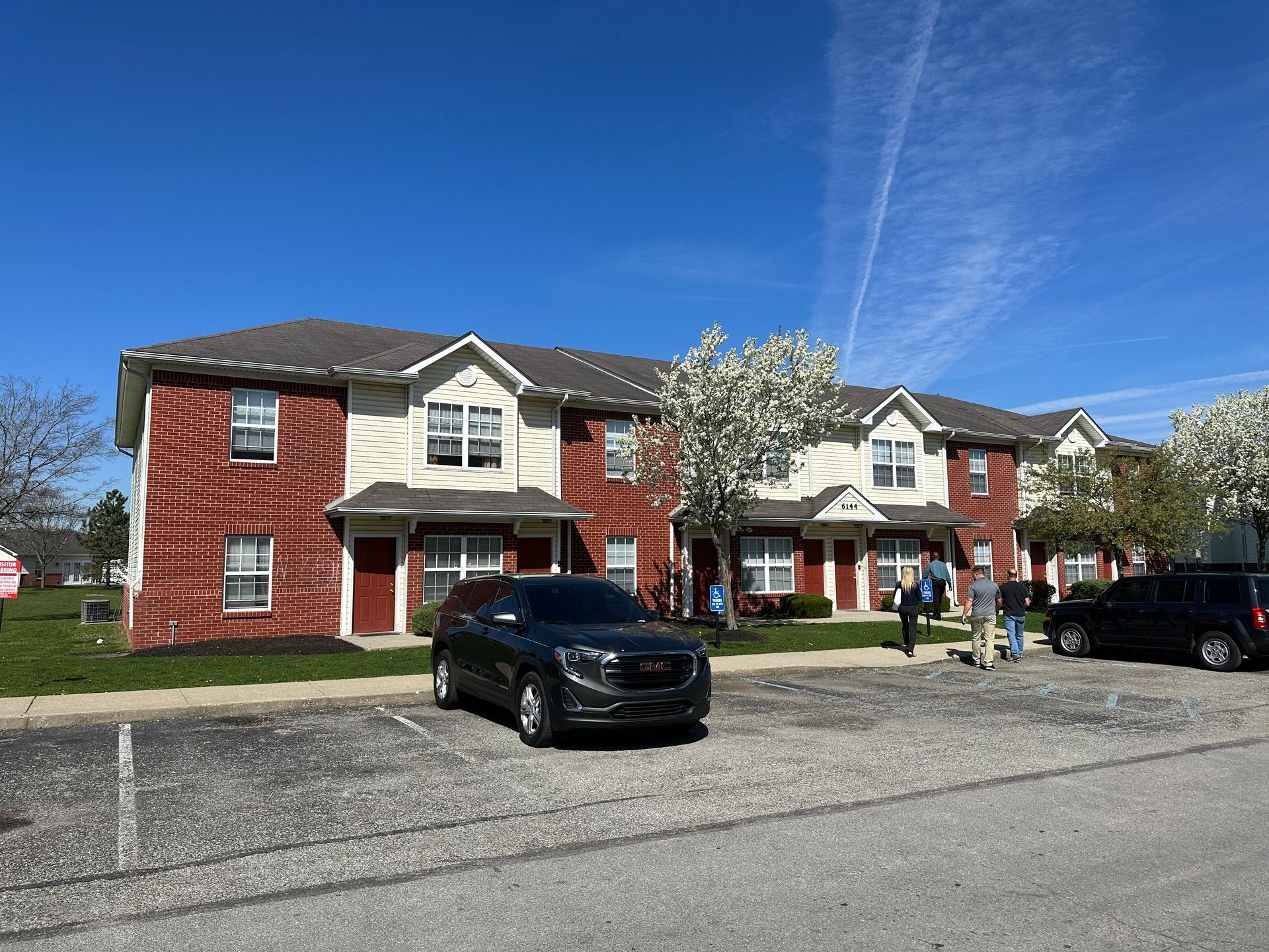 community parking lot area