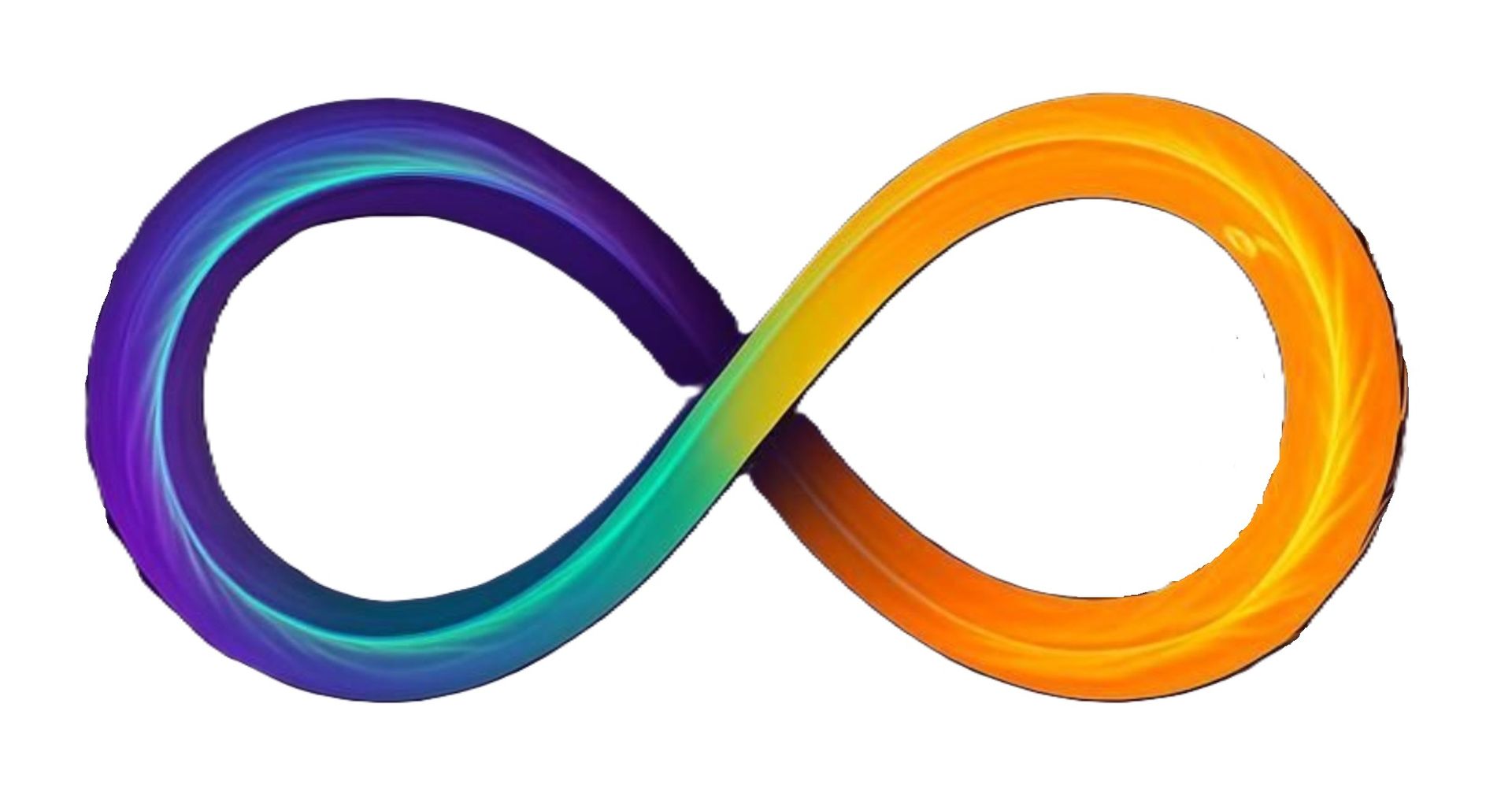 A coloured infinity logo with writing displayed under it reading the words Where Potential Meets Possibility.