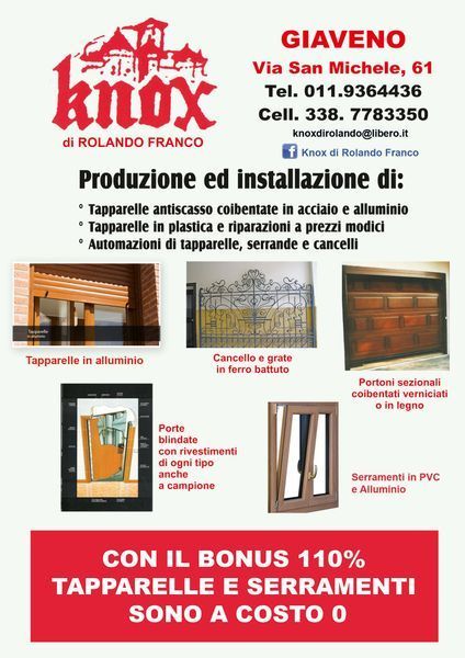 volantino per sponsorizzare le tapparelle
