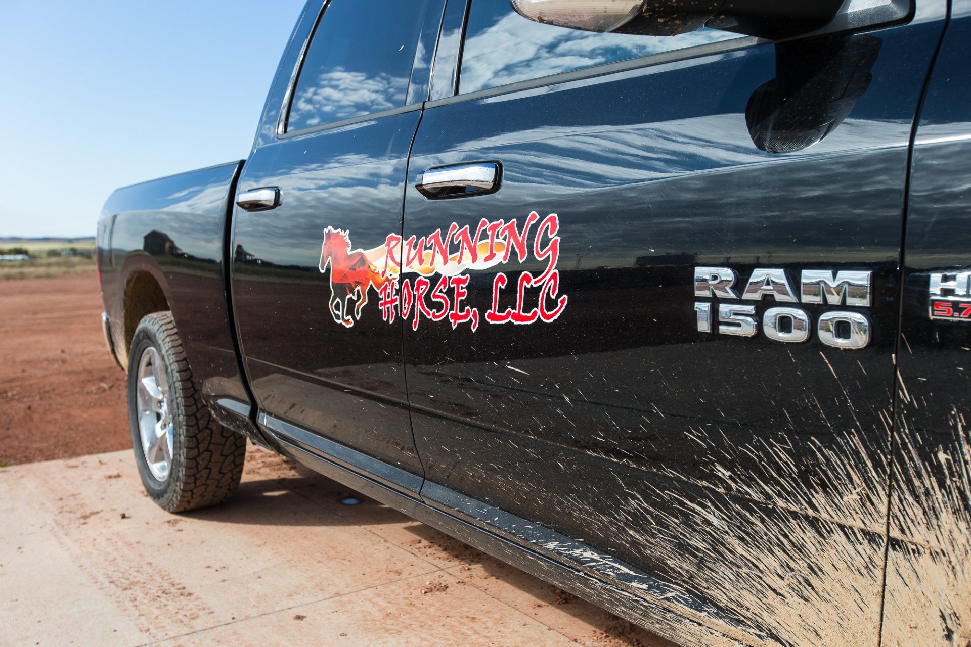 Black pickup car