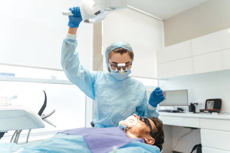 wisdom teeth compacted model.