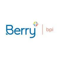 Berry bpi-logo: Blauwe tekst 