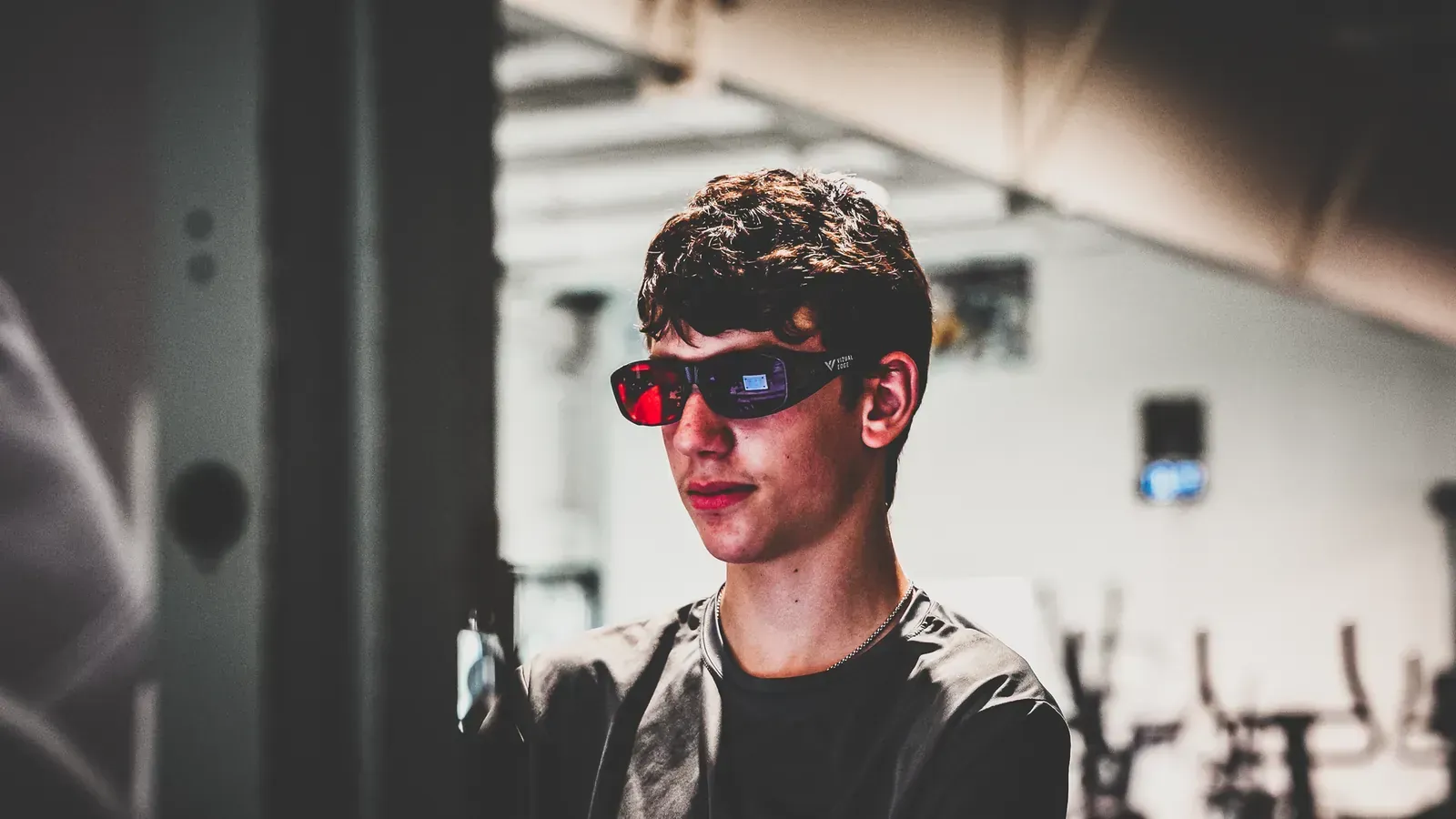 Player training with strobe vision glasses at Ghost Athletica