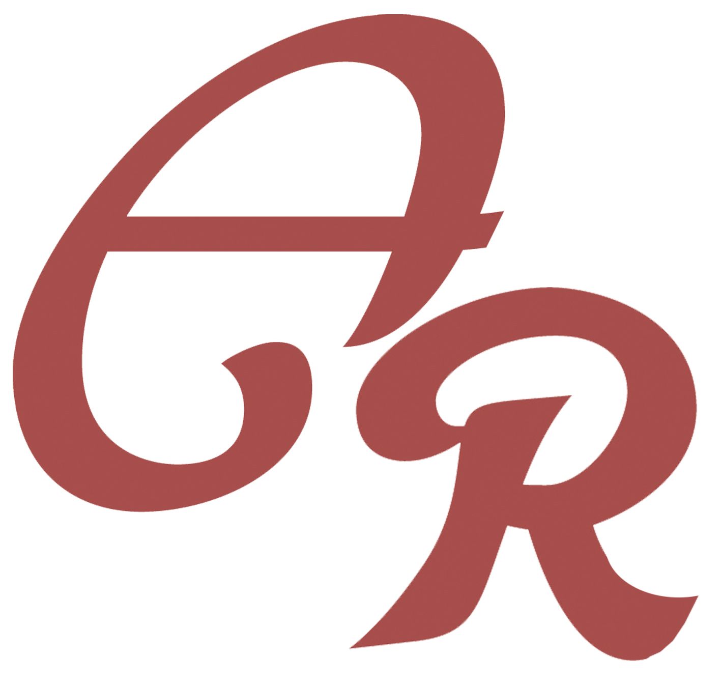 A logo for almhof rupp with a red letter e and three stars