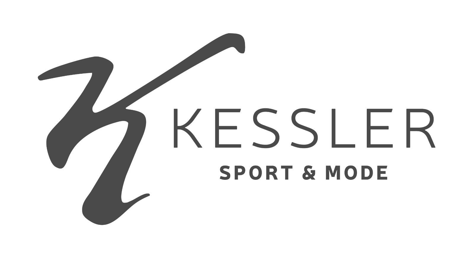 Ein schwarz-weißes Logo für Kessler Sport & Mode