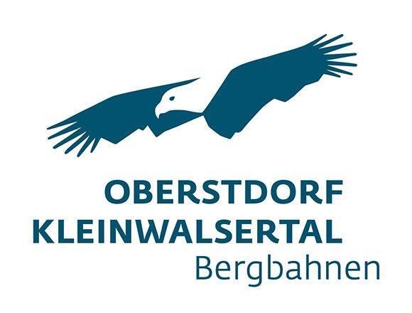 A blue logo for oberstdorf kleinwalsertal bergbahnen