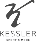 Ein schwarz-weißes Logo für Kessler Sport und Mode