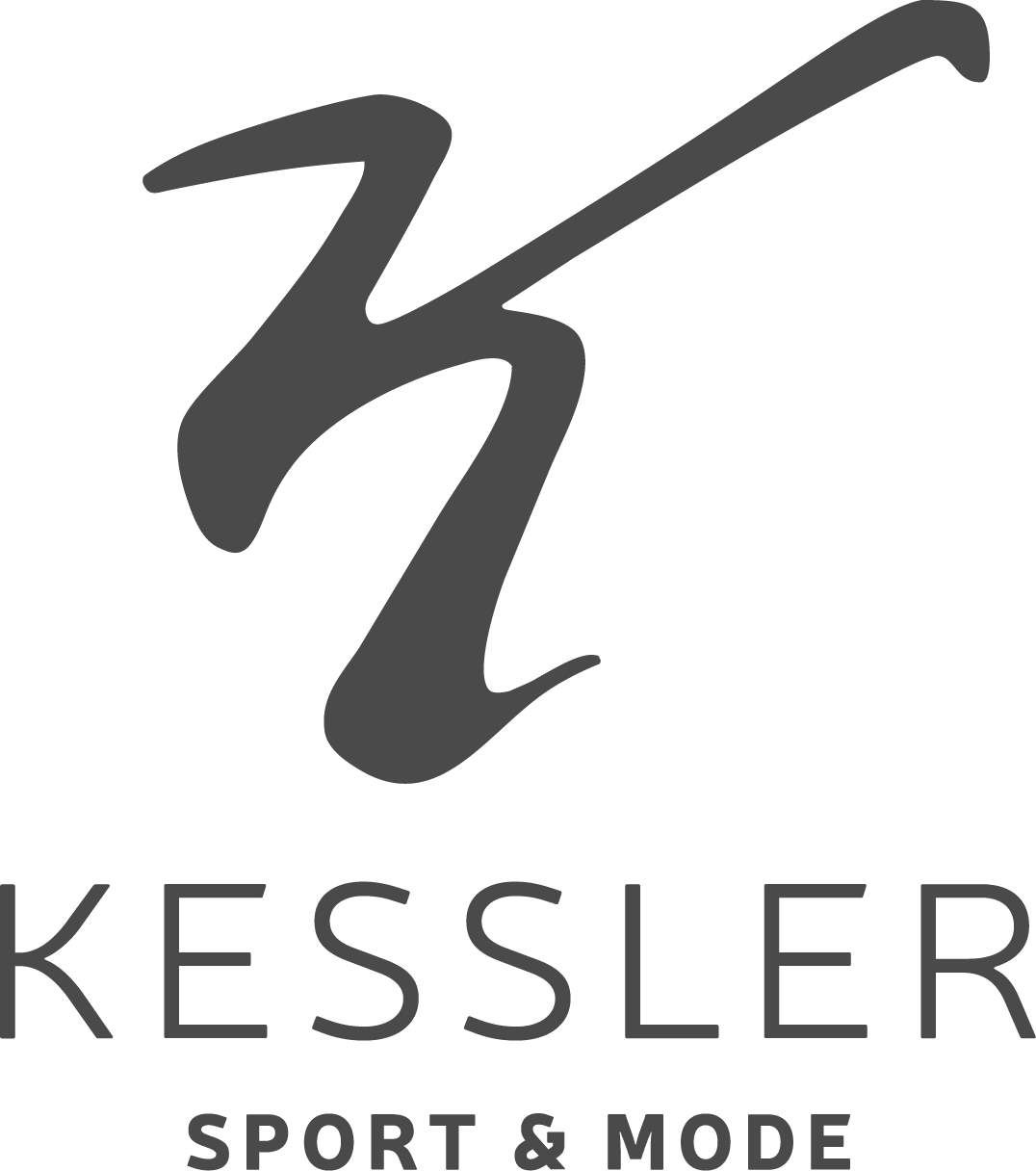 Ein schwarz-weißes Logo für Kessler Sport und Mode
