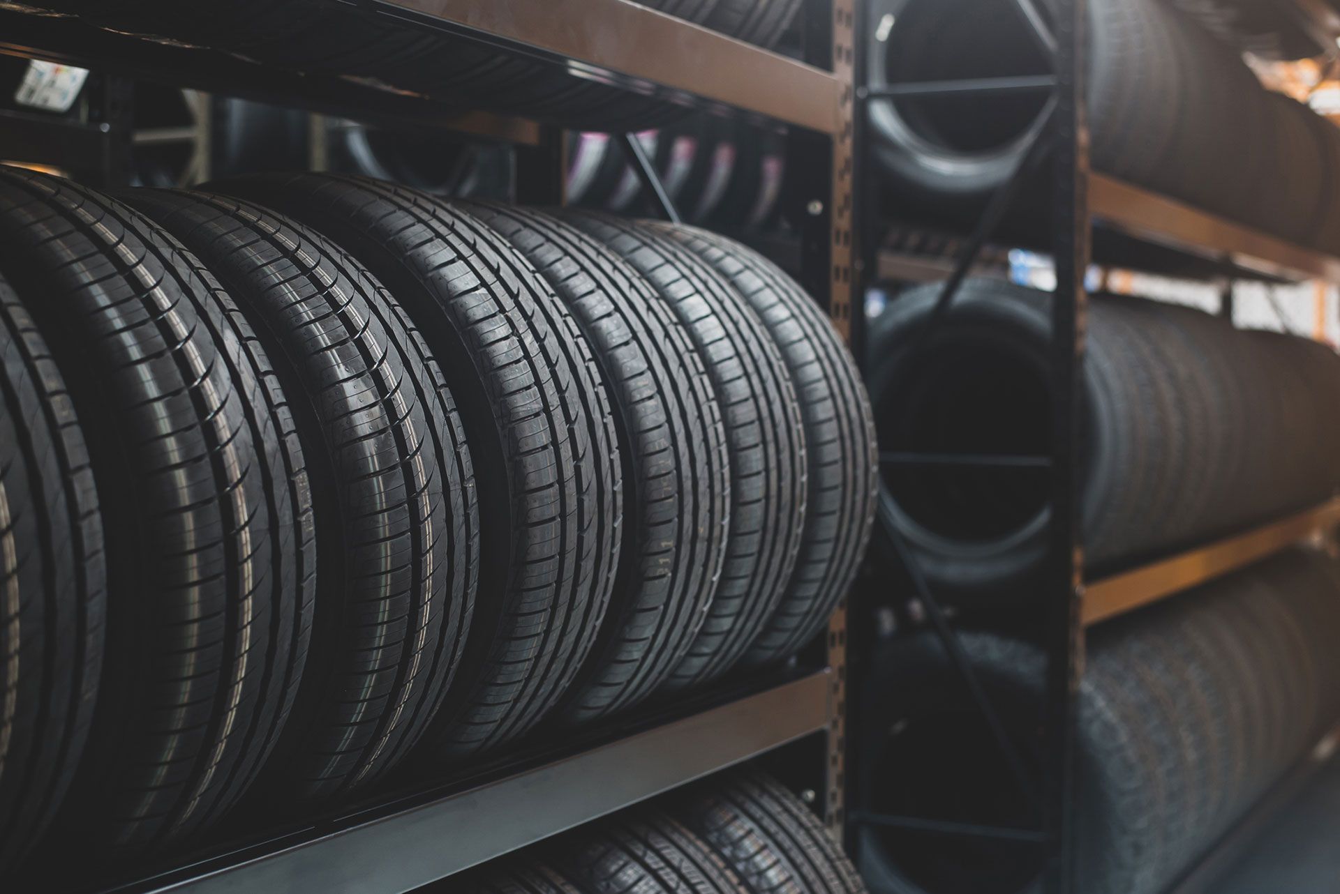 Racks of New Tires