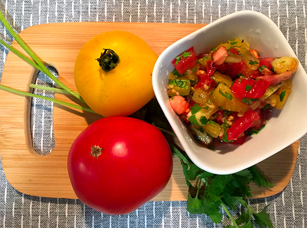 Fresh salsa ingredients