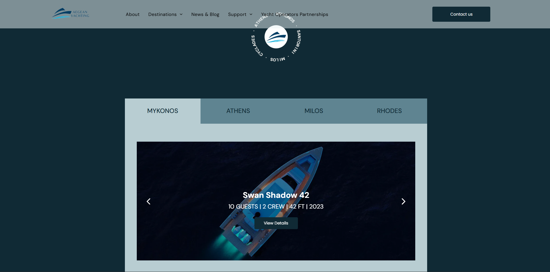 UX UI design για σελίδα ενοικίασης σκαφών αναψυχής και private yachts.