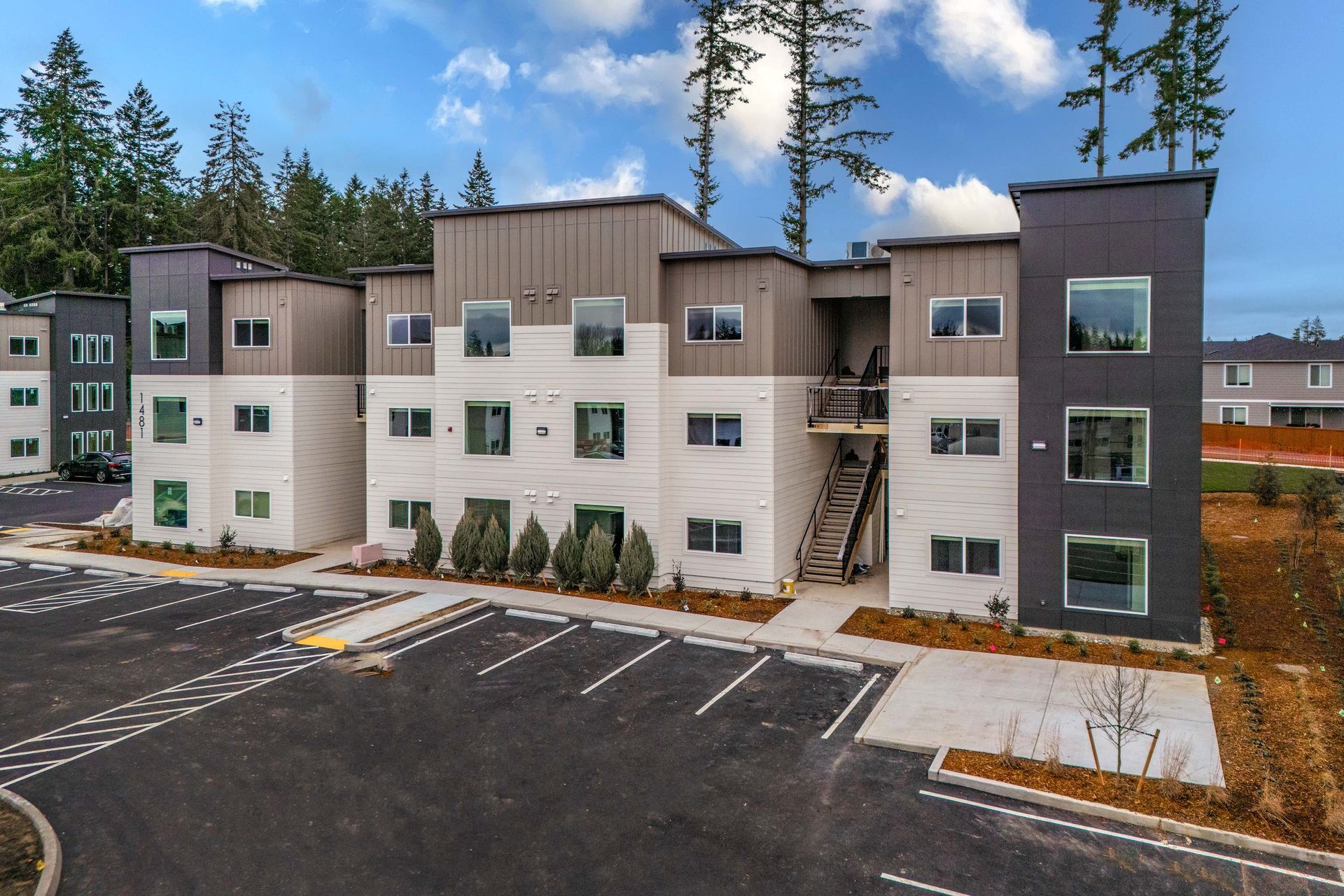 Aerial view of Port Orchard area near Blueberry Apartments.