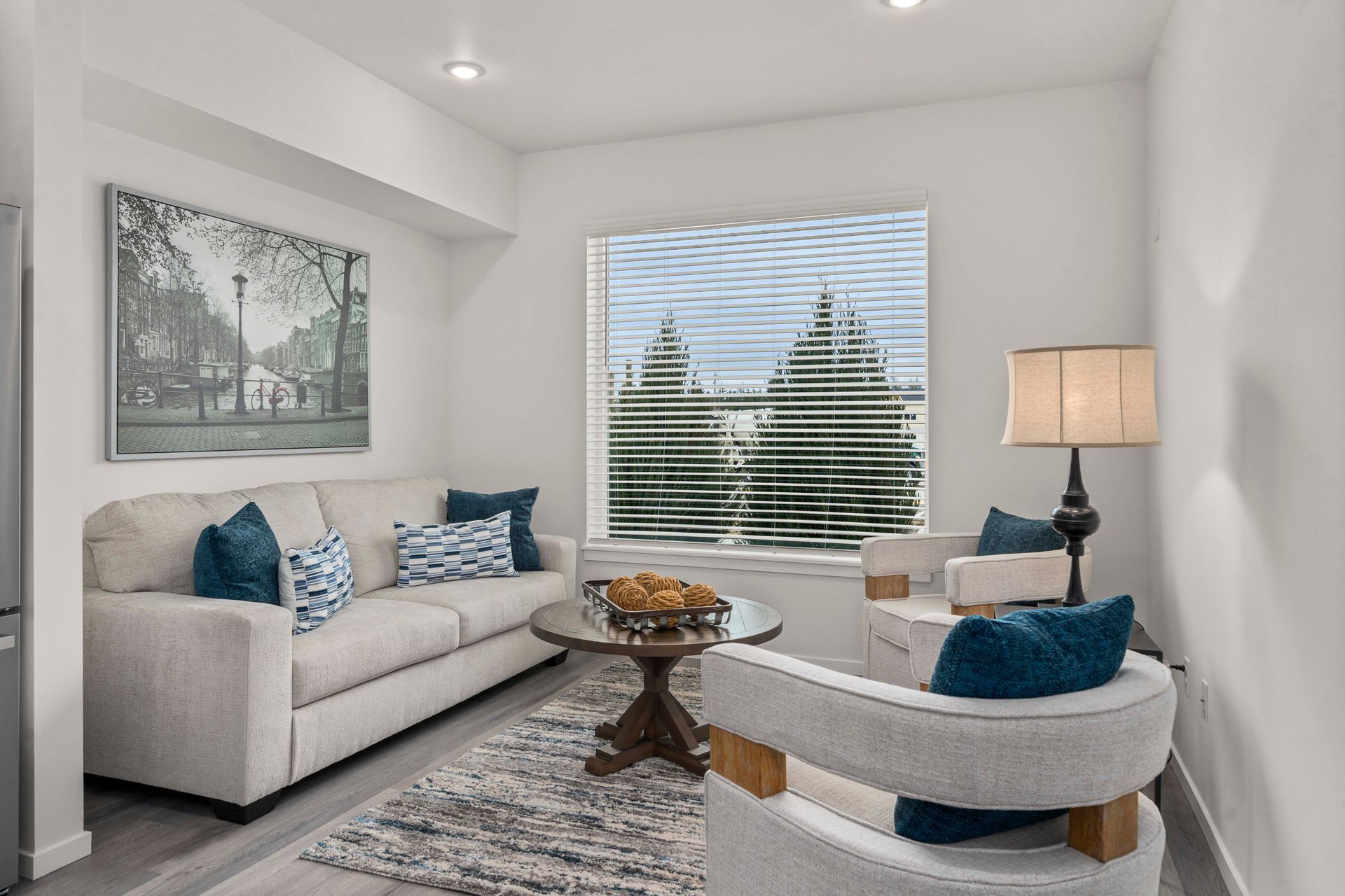 Living room with natural light at Blueberry Apartments Port Orchard.
