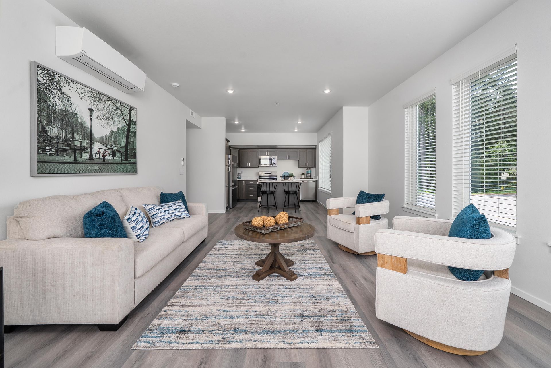 Living room at Blueberry Apartments rentals, Port Orchard.