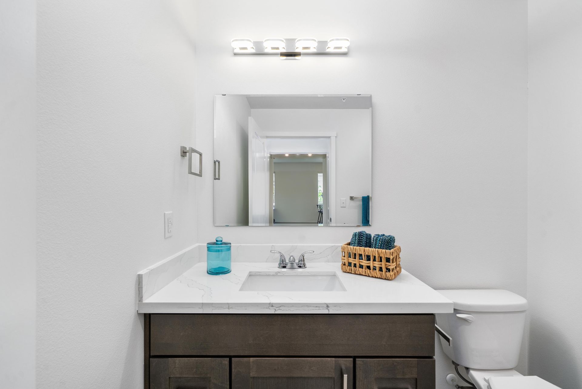 Bathroom with shower/tub and toilet at Blueberry Apartments rentals, Port Orchard